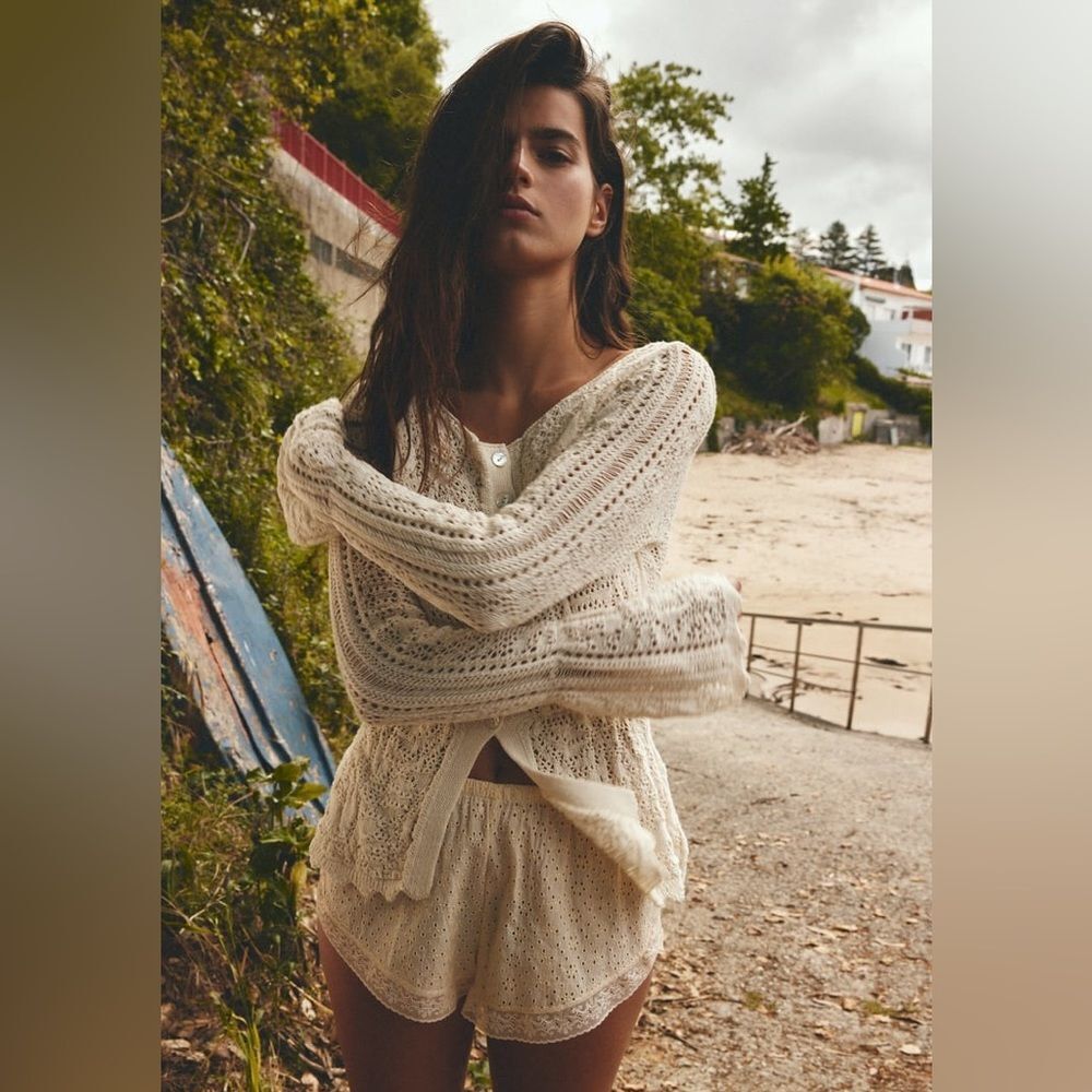 ZARA POINTELLE KNIT JACKET - Picture 12 of 17